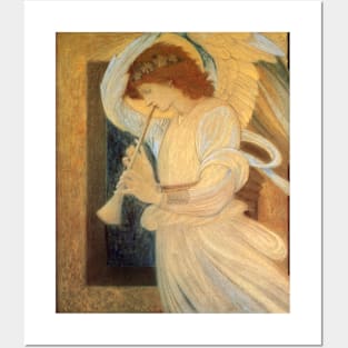 An Angel Playing a Flageolet by Sir Edward Coley Burne Jones Posters and Art